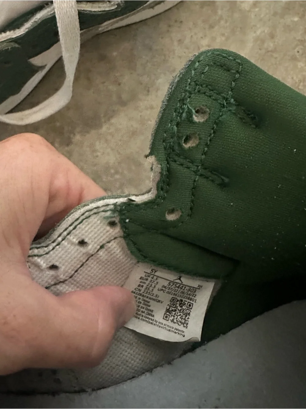 Jordan Kids High-Top Sneakers in Green and White